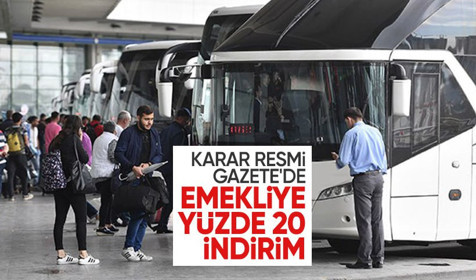 Son dakika! Karar Resmi Gazete'de: Şehirlerarası otobüslerde emekliye yüzde 20 indirim