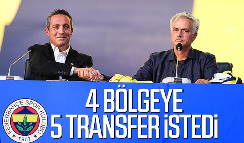 Jose Mourinho yönetimden 4 bölgeye 5 transfer istedi