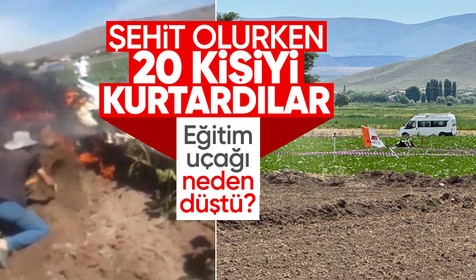 Eğitim uçağı neden düştü? Şehit olurken 20 kişiyi kurtardılar