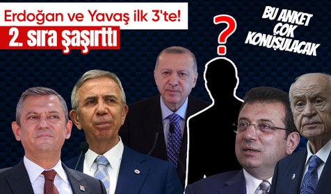 Erdoğan ve Yavaş ilk 3'te! Bu anket çok konuşulacak: İkinci sırada herkesi şaşırtan sürpriz