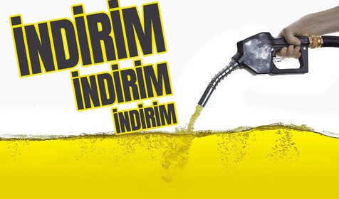 Benzine 1 lira 25 kuruş, motorine 1 lira 21 kuruş indirim