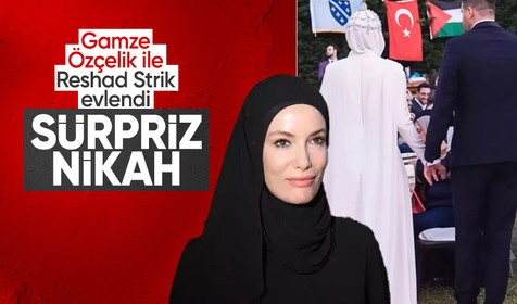 Eski oyuncu ve Umuda Koşanlar Derneği kurucusu Gamze Özçelik, oyuncu Reshad Strik ile evlendi