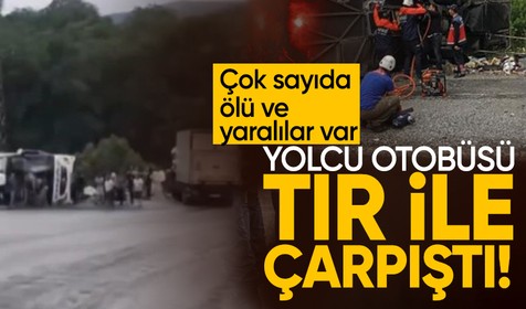 Van-Bitlis yolunca yolcu otobüsü TIR'la çarpıştı! Çok sayıda ölü ve yaralı var