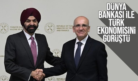 Mehmet Şimşek, Dünya Bankası Grubu Başkanı Ajay Banga ile Merkez Bankası'nda bir araya geldi