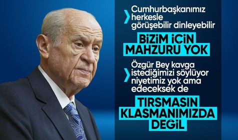 Son Dakika! Devlet Bahçeli: Cumhurbaşkanımız herkesle görüşebilir