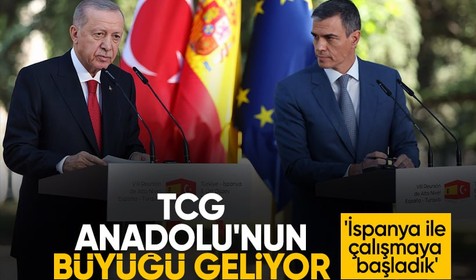 Son Dakika: TCG ANADOLU'nun büyüğü geliyor! Cumhurbaşkanı Erdoğan: İspanya ile çalışmaya başladık
