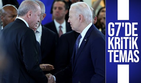 Cumhurbaşkanı Erdoğan G7'de ABD Başkanı Biden'la görüştü