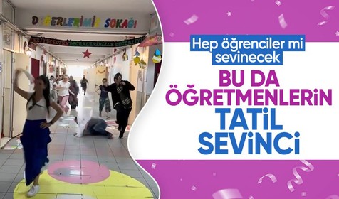 Öğretmenlerin tatil sevinci sosyal medyada viral oldu