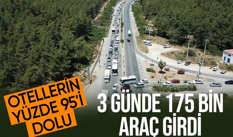 Bodrum'a 3 günde 175 bin araç girdi! Otellerin yüzde 95'i doldu