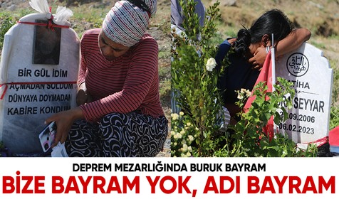 Deprem mezarlığında gözyaşları içinde hüzünlü bayram “Bize bayram yok"