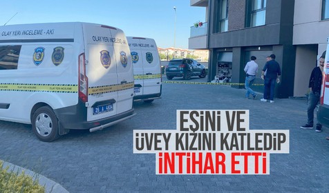 Eskişehir'de eşini ve üvey kızını katledip intihar etti