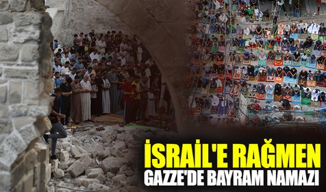 İsrail'in saldırılarına rağmen Gazze'de Kurban Bayramı namazı