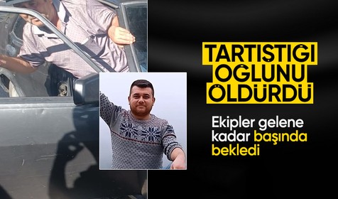Tartıştığı oğlunu tabancayla öldürüp, ekipler gelene kadar başında bekledi