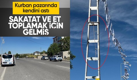 Kurban pazarında zabıta ile tartışan vatandaş kendini astı