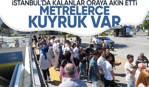Adalar İskelesi'nde bayram yoğunluğu! Kuyruğun ucu bucağı yok