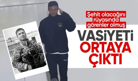 Pençe-Kilit şehidi Mehmet Ali Horoz'un vasiyeti ortaya çıktı