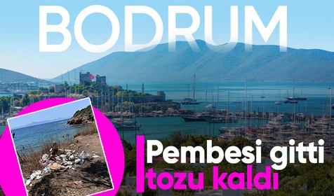 Bodrum'da tatilcilerden geriye çöpleri kaldı