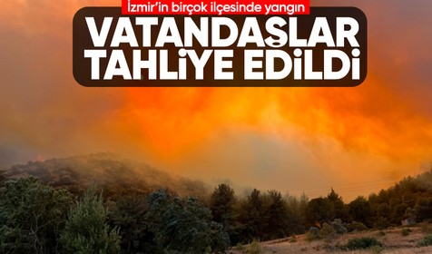 İzmir'in birçok ilçesinde yangın: Ekiplerin müdahalesi sürüyor
