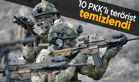 Son Dakika: Irak ve Suriye'nin kuzeyinde 10 terörist etkisiz hale getirildi