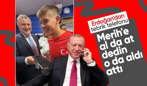 Cumhurbaşkanı Erdoğan 'bizim çocukları' tebrik etti, Arda Güler'i öve öve bitiremedi