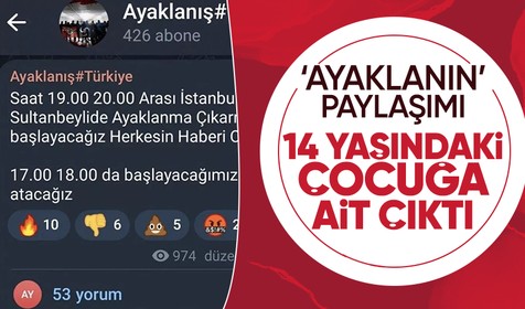 'Ayaklanma çıkarmaya başlayacağız' paylaşımı 14 yaşındaki çocuğa aitmiş