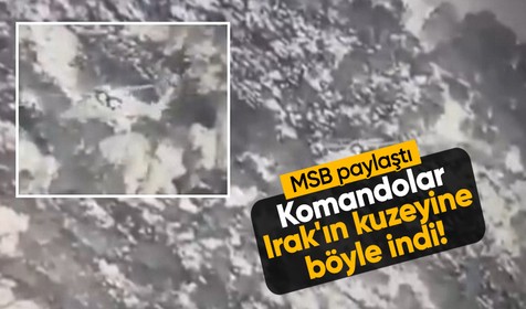 MSB paylaştı: Komandolar Irak'ın kuzeyine böyle indi