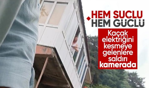 Kaçak elektrik kullanan şahıs ekiplere tüfek doğrulttu