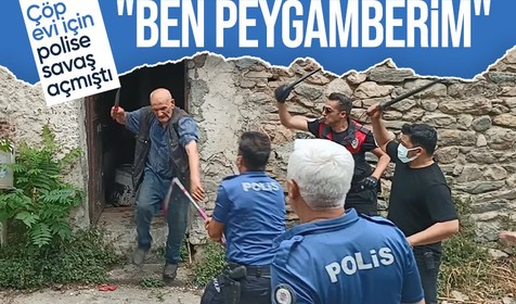 Çöp evini temizletmeyip polisi bıçakladı, savunmasında 'Peygamberim' dedi