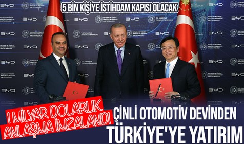 Cumhurbaşkanı Erdoğan BYD Yönetim Kurulu'nu kabul etti: Türkiye'de yatırıma yönelik 1 milyar dolarlık anlaşma imzalandı!