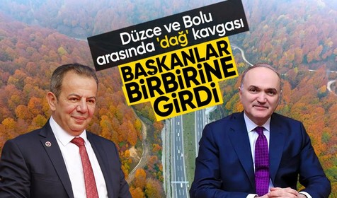 Düzce ve Bolu arasında 'dağ' kavgası büyüyor! Faruk Özlü ve Tanju Özcan birbirine girdi
