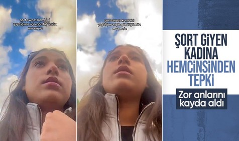 Şort giyen kadına hemcinsinden tepki: Benim çocuklarım, küçük yaştan itibaren haram görmedi
