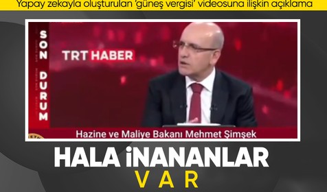 Bakanlıktan yapay zekayla oluşturulan Mehmet Şimşek videosuna ilişkin açıklama