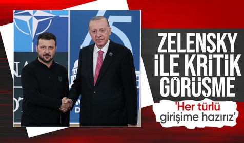 Cumhurbaşkanı Erdoğan Ukrayna Devlet Başkanı Zelensky ile görüştü