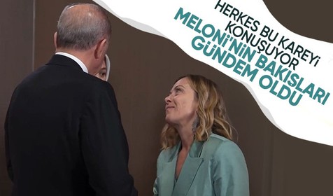 Meloni'nin Cumhurbaşkanı Erdoğan'a bakışları olay oldu! İşte o anlar