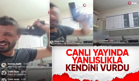 Ankara'da kan donduran görüntü! Canlı yayın sırasında kendisini yanlışlıkla başından vurdu