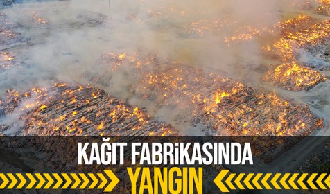 Aydın'da kağıt fabrikasında yangın