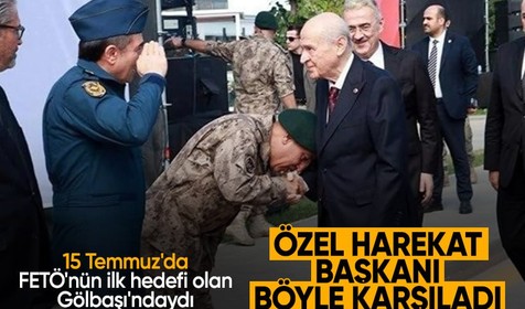 Devlet Bahçeli'den Özel Harekat Başkanlığına 15 Temmuz ziyareti: Özel Harekat Başkanı elini öptü