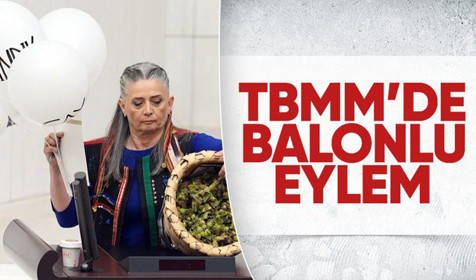 TBMM'de CHP'li milletvekili balonlarla sorunlara tepki çekti