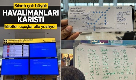 Sıkıntı çok büyük! Havalimanlarındaki bilgi sistemleri mavi ekran veriyor, biniş kartları el yazısıyla yolculara veriliyor