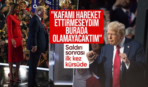 Suikasta uğrayan Trump sahnede: Kafamı hareket ettirmeseydim burada olamayacaktım