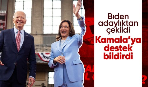 Biden adaylıktan çekildi! O isme destek bildirdi