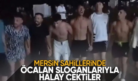 Mersin'de kan donduran görüntü! Halayda terör örgütü PKK elebaşı Öcalan sloganları attı