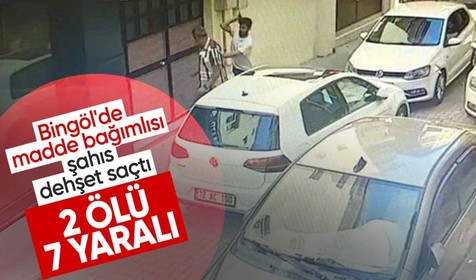 Bingöl’de madde bağımlısı kişi sokaktakilere bıçakla saldırdı; 2 ağır 9 yaralı