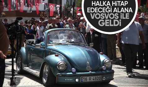 CHP Lideri Özgür Özel Bursa Harmancık'a Vosvos'la gitti