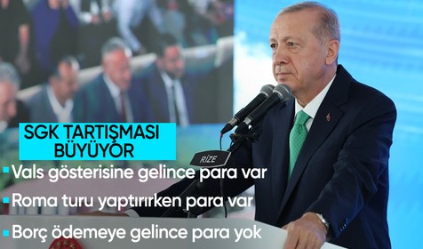 Erdoğan: "Büyükşehirlerde SGK borçlarının yüzde 76'sı CHP'li belediyelere ait."