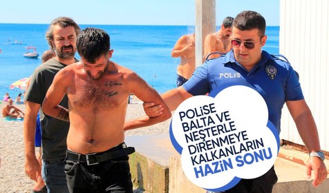 Balta ve neşterle polise direndiler, biber gazıyla etkisiz hale getirildiler