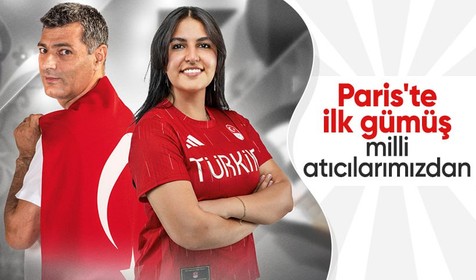 Atıcılık Milli Takımı, Paris Olimpiyatları'nda 10 metre havalı tabanca karışık kategorisinde gümüş madalya kazandı