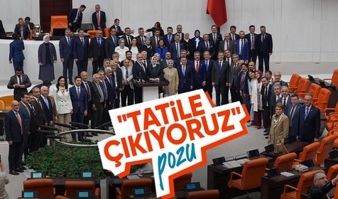 TBMM 1 Ekim'e kadar tatilde! Vekillerden hatıra pozu