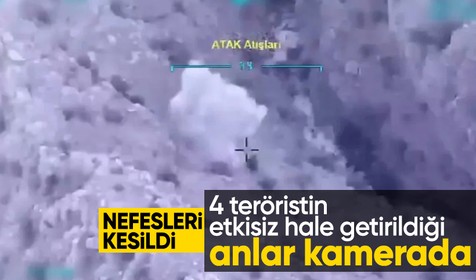 "Gürz-3" operasyonlarında 4 teröristin etkisiz hale getirildiği anlar