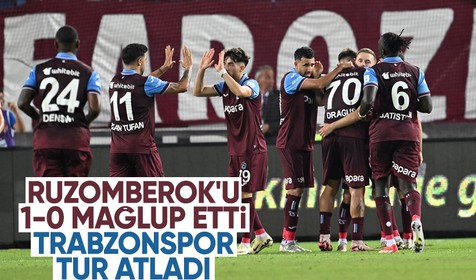 Avrupa Ligi'nde Ruzomberok'u yenen Trabzonspor tur atladı
